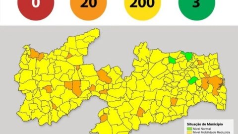 Catingueira e Emas continuam classificadas na bandeira laranja em nova avaliação do Governo do Estado
