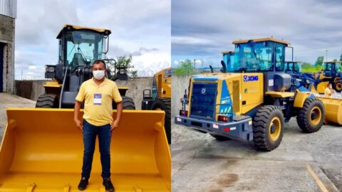 Suélio consegue maquina pá carregadeira para Catingueira