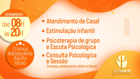 Escola de Psicologia da UNIFIP oferece serviços de saúde para a população. Agende seu horário