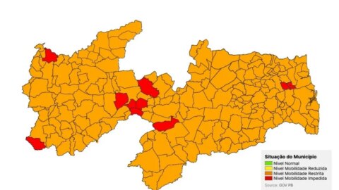 Região Metropolitana de Patos concentra 5 das 10 cidades com bandeira vermelha na PB