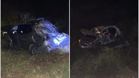 Mulher morre e quatro ficam feridos em acidente na BR-230, entre Patos e Malta