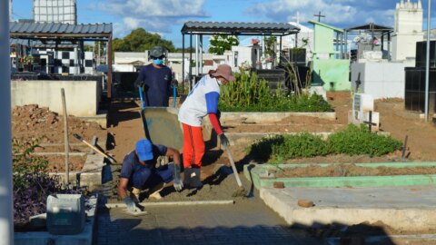 Prefeitura de Catingueira inicia obra de pavimentação do cemitério público municipal