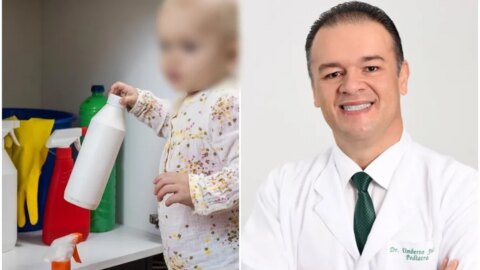 Criança toma água sanitária após confundir produto com água em Patos; pediatra alerta sobre riscos e traz orientações