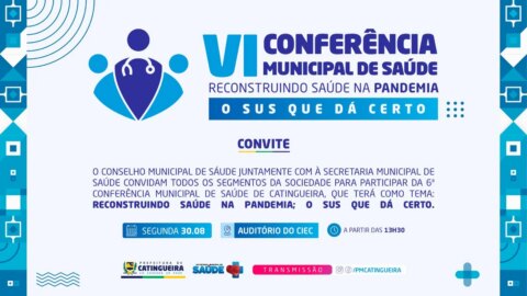 Prefeitura de Catingueira realiza nesta segunda-feira a VI Conferência Municipal de Saúde