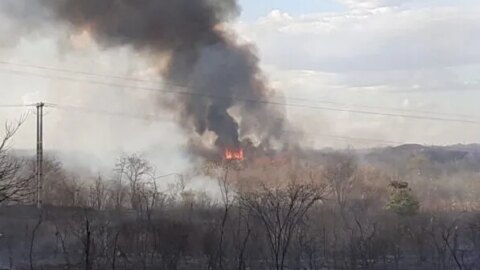 Incêndio devasta mata e leva perigo aos moradores, em Piancó