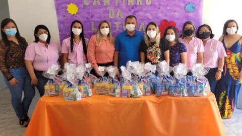 Secretaria de Educação realiza entrega de kits de higiene para alunos da Creche