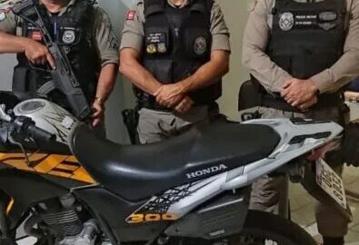 Polícia Militar recupera moto roubada em Piancó