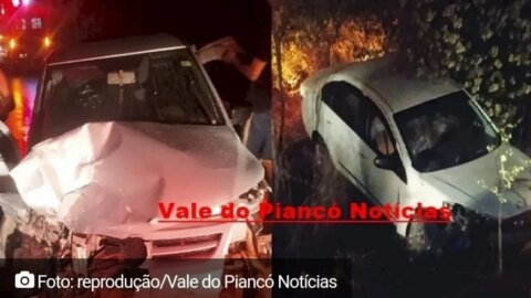 Três pessoas da mesma família ficam feridas em colisão entre dois veículos, no Vale do Piancó