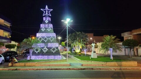 Prefeitura de Catingueira inaugura decoração de Natal; veja as fotos e vídeo