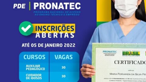 Inscrições para cursos do PRONATEC se encerram nesta quarta-feira (05) em Catingueira; 60 vagas foram disponibilizadas