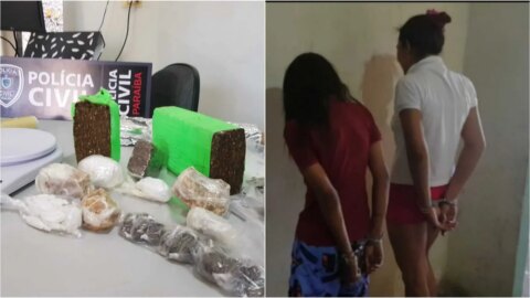 Polícia desarticula ponto de comercialização de drogas e prende duas mulheres, em Coremas
