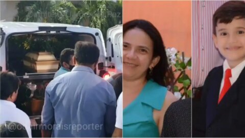 Corpos de mãe e caçula mortos por filho mais velho são sepultados sob forte comoção, em Patos