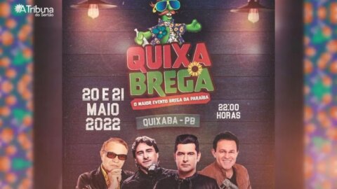 Quixabrega acontecerá nos dias 20 e 21 de maio e contará com shows de Vicente Nery e Léo Magalhães
