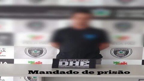 Homem com mandado de prisão por crime de homicídio é preso, em Patos