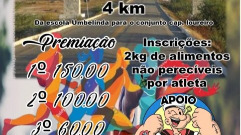 Vereador Popay organiza maratona beneficente, na cidade de Emas