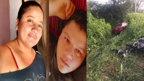 Mãe e filho morrem em acidente de moto na PB-238, entre Desterro e Teixeira