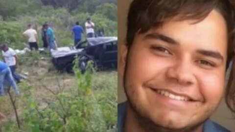 Filho de ex-prefeita morre após ser arremessado de carro que despescou em barranco, na PB