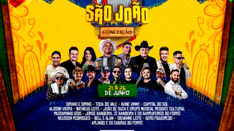 João de Conceição terá Avine Vinny, Toca do Vale, Sirano & Sirino e outras atrações