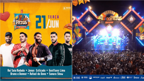 Gusttavo Lima, Raí Saia Rodada e Jonas Esticado são as atrações principais desta terça-feira em Patos. Confira a programação