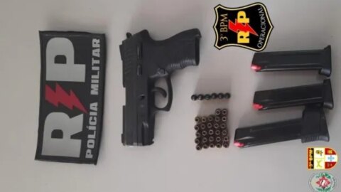 Polícia Militar prende homem por disparo de arma de fogo em via pública, em Patos