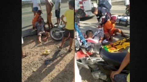 Homem fica ferido em acidente de moto na BR-361, no Vale do Piancó