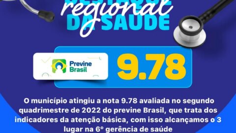 Catingueira se destaca e recebe 3º melhor indicador regional do Ministério da Saúde referente ao Programa Previne Brasil