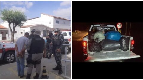 PM apreende mais de 60 kg de maconha e prende suspeito de tráfico, após perseguição de Piancó até Catingueira