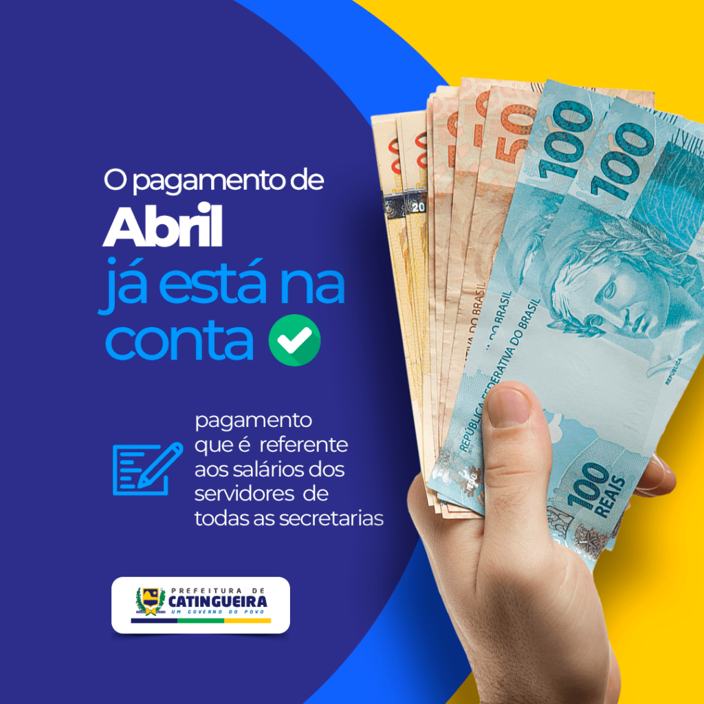 Prefeitura de Catingueira paga salários referente ao mês de abril aos funcionários municipais