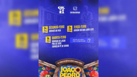 João Pedro de Catingueira tem início nesta segunda (24) com programação cultural; confira