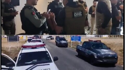 Operação Policial é conduzida pelas Forças de Segurança, em Patos