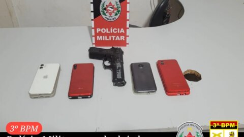 Polícia Militar prende dois homens suspeitos de roubo de celulares em Patos