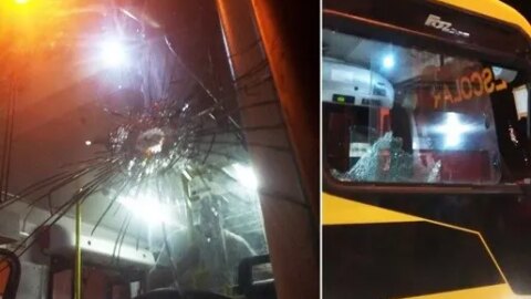 Dois homens atiram contra ônibus escolar e atingem motorista e estudante no Vale do Piancó