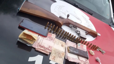 Polícia prende homem por tráfico de drogas e porte ilegal de arma em Itaporanga
