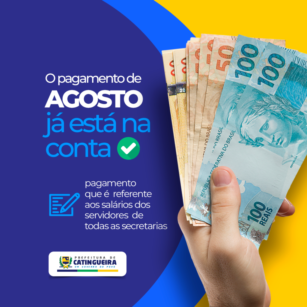 Prefeitura de Catingueira paga salários referente ao mês de Agosto aos funcionários municipais