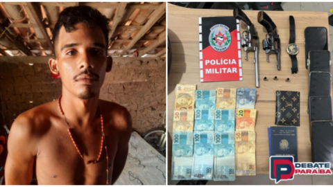 Bandido morre após confronto com o ROTAM no Sertão da PB; material roubado é recuperado