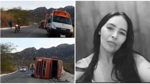 Mulher morre e dois homens e uma criança ficam feridos em grave acidente na Serra do Teixeira