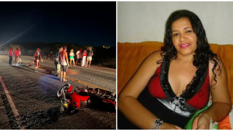 Mulher morre e homem fica gravemente ferido em acidente de moto, no Vale do Piancó