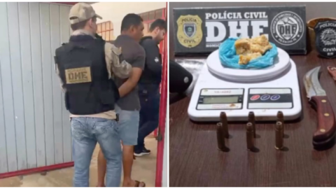 OPERAÇÃO QUEDA DA COROA: DHE e Polícia Civil do RN realizam prisão e apreendem armas e drogas, em Patos
