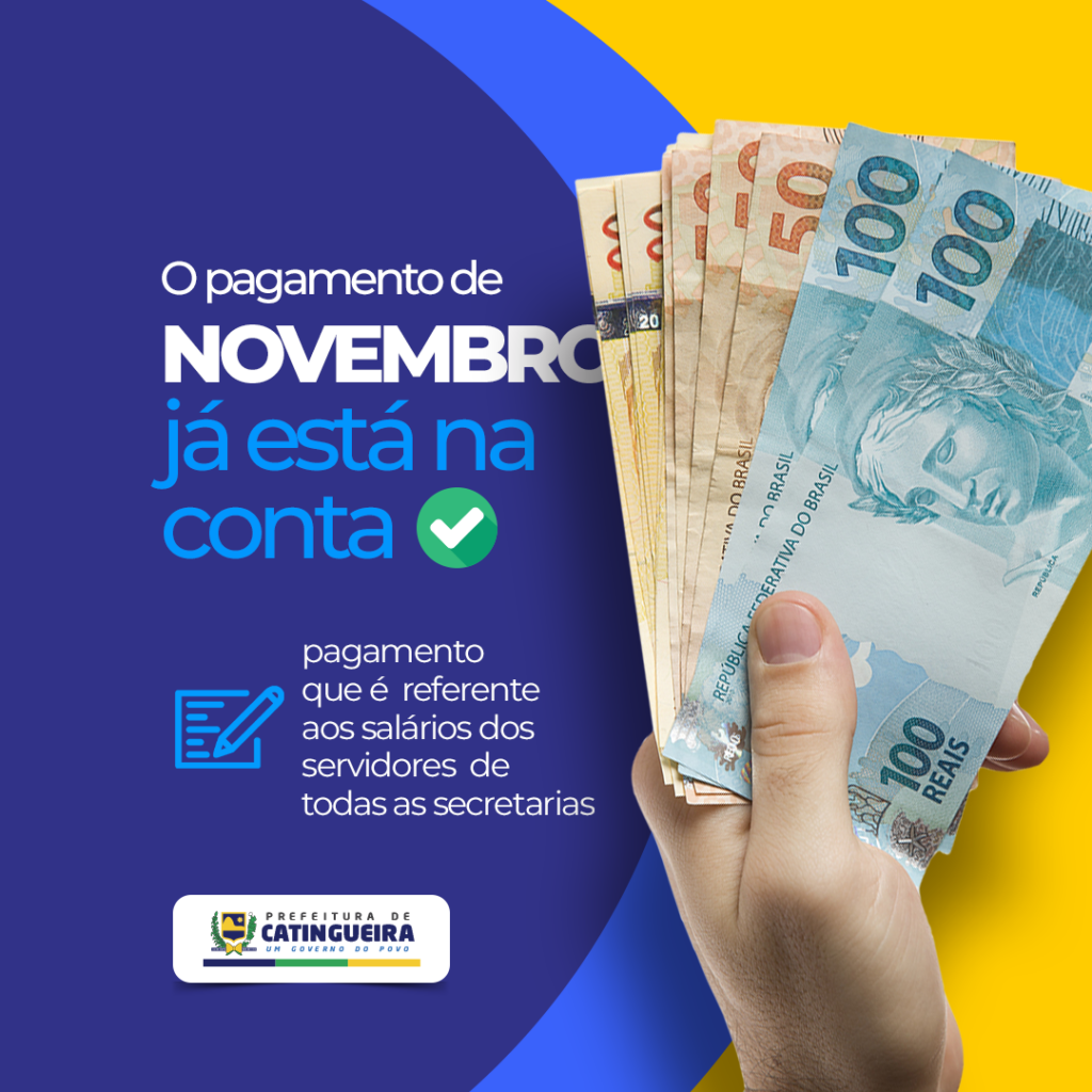 Prefeitura de Catingueira paga salários referente ao mês de novembro aos funcionários municipais