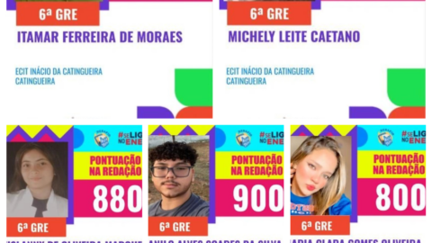 Alunos da ECIT Inácio da Catingueira são destaque na redação do ENEM