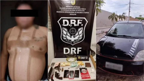 Ação da DRF apreende drogas, armas, veículo e prende suspeito, em Patos