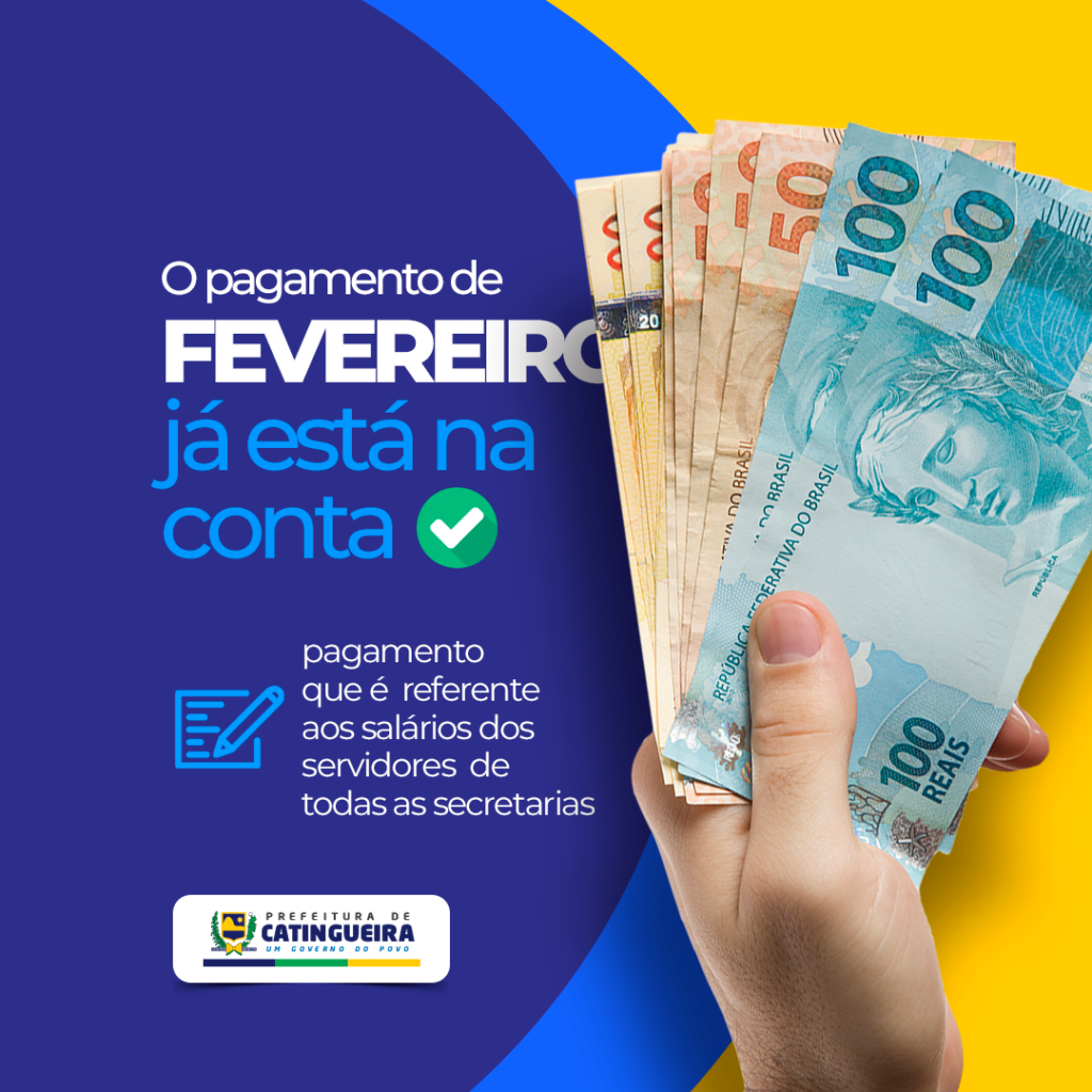 Prefeitura de Catingueira paga salários referente ao mês de fevereiro aos funcionários municipais