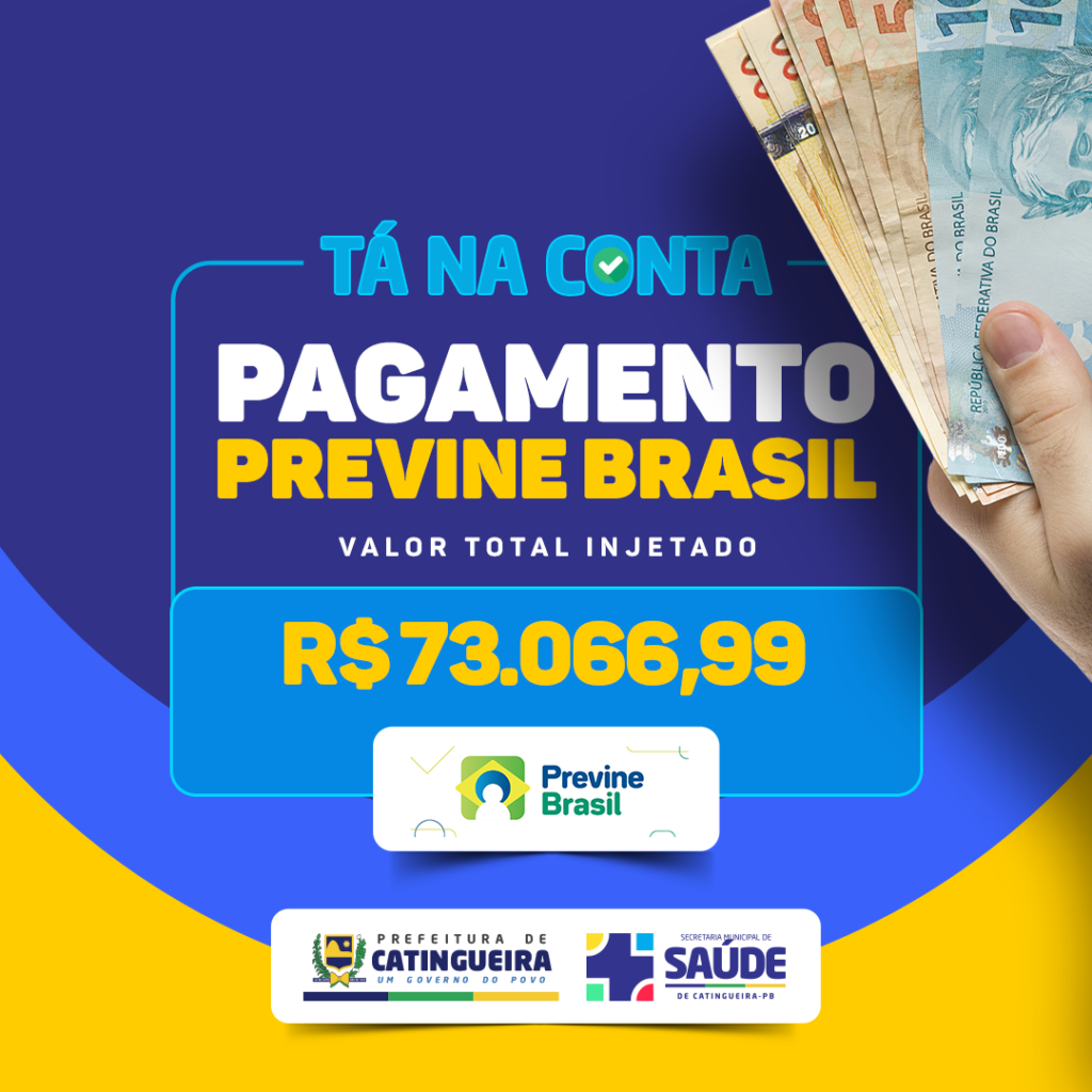 Prefeitura de Catingueira paga mais de R$ 73 mil em bonificação aos profissionais de saúde, referente ao programa Previne Brasil