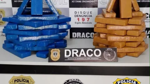 Polícia Civil da Paraíba e PRF apreendem cerca de 60kg de drogas e prendem dois traficantes, na PB