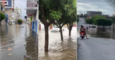 Chuva intensa causa alagamentos e transtornos em Patos neste domingo (19)
