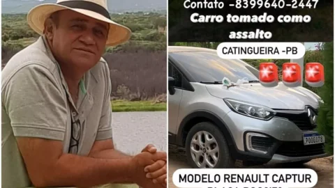 Ex-prefeito de Catingueira, Edivan Félix, é assaltado e tem carro e celular levados por bandidos