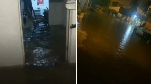 Chuva de 180 milímetros deixa casas destruídas, causa alagamentos e deixa açudes sangrando, em Piancó