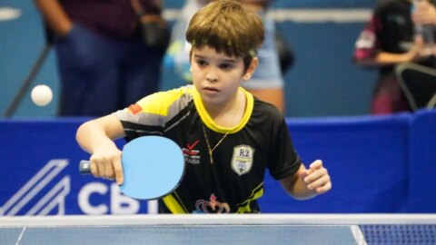 Patoense de 9 anos, Ranieri Filho, é convocado para a Seleção Brasileira Sub-9 de tênis de mesa