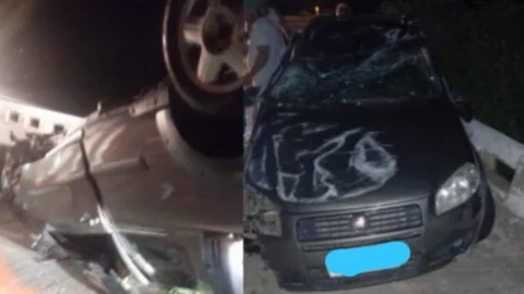 Carro capota e deixa motorista ferido, no Vale do Piancó
