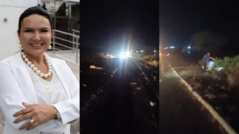 Contabilista patoense Clair Leitão e a filha ficam feridas em acidente envolvendo três veículos na BR-230, próximo a Santa Luzia